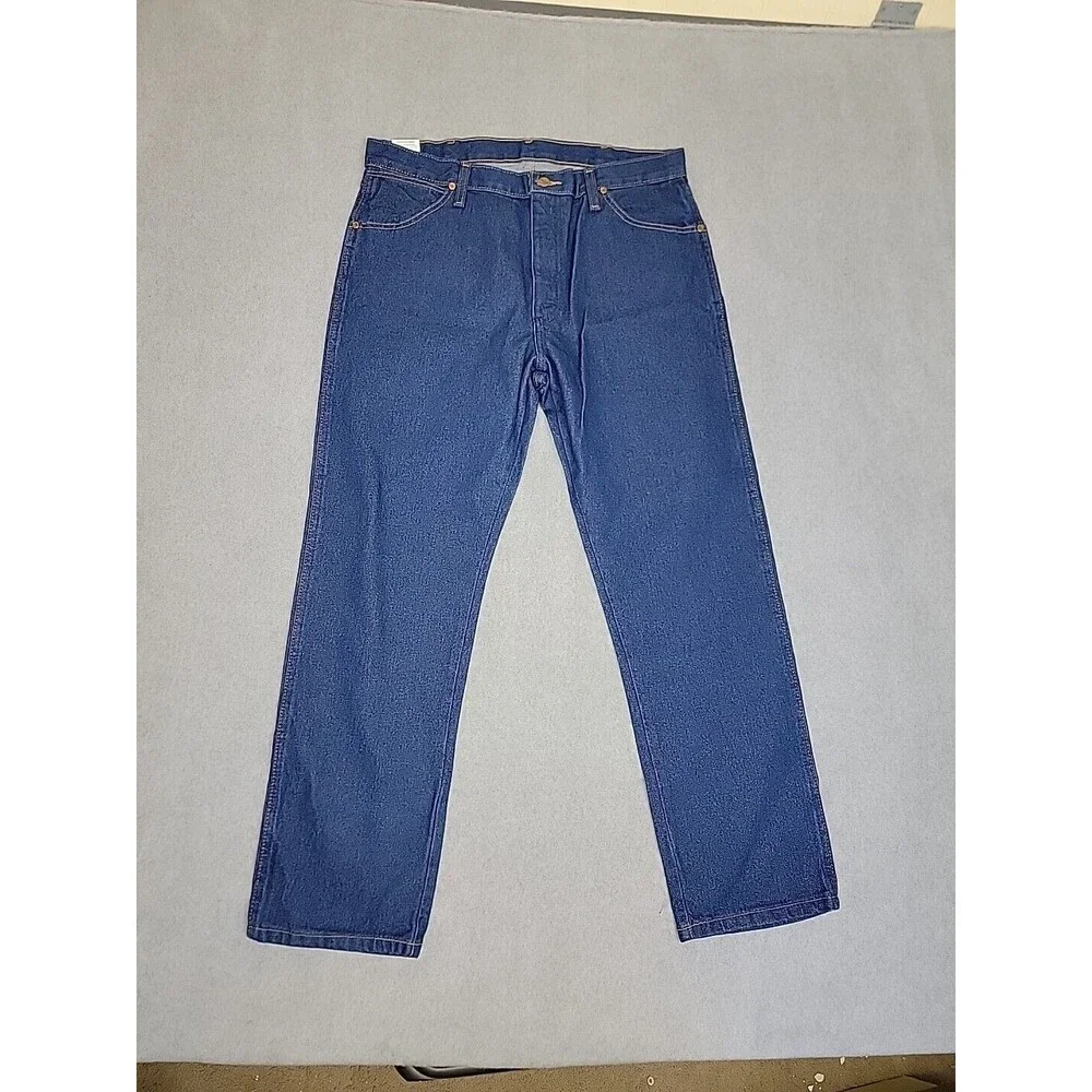 Wrangler Jeans Mens 36x30 Cowboy Cut Straight Blue Cotton‎ High Rise Rodeo NEW